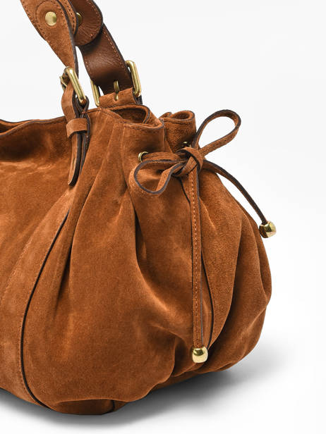 Shoulder Bag Folk Leather Gerard darel Brown folk DDS01407 other view 4