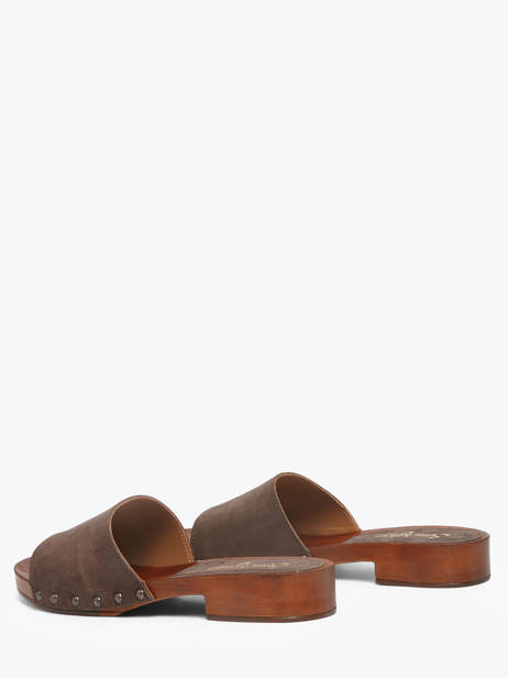 Mules En Cuir Semerdjian Marron accessoires IOLE vue secondaire 2