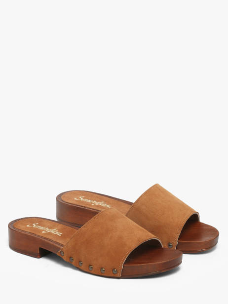 Mules En Cuir Semerdjian Marron accessoires IOLE394 vue secondaire 1