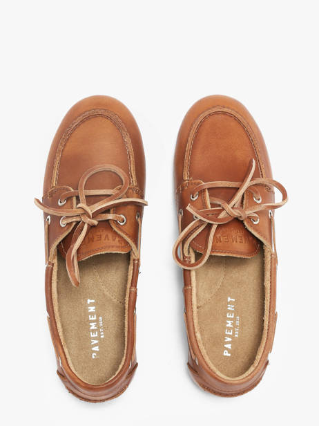Chaussures Bateau En Cuir Pavement Marron accessoires 24128067 vue secondaire 3