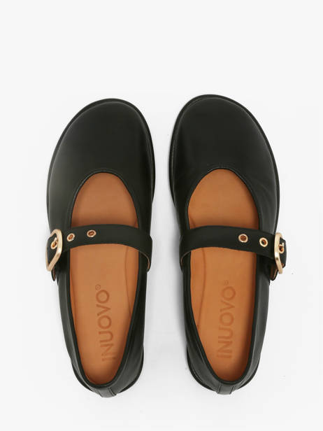 Ballerines Avec Brides En Cuir Inuovo Noir accessoires CT005BLK vue secondaire 3