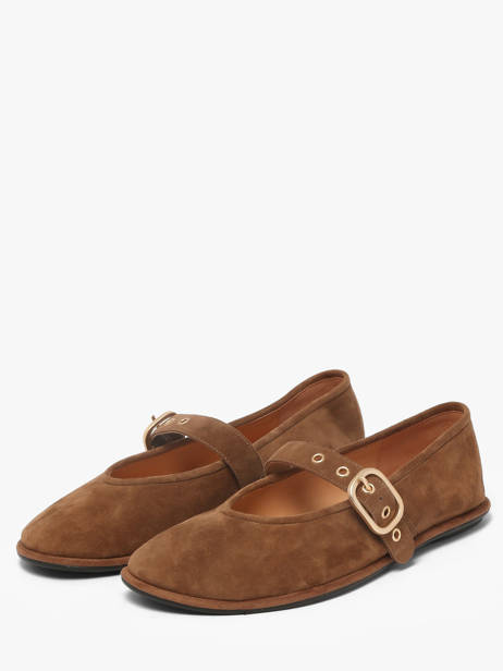 Ballerines Avec Brides En Cuir Inuovo Marron accessoires CT005KCN vue secondaire 1