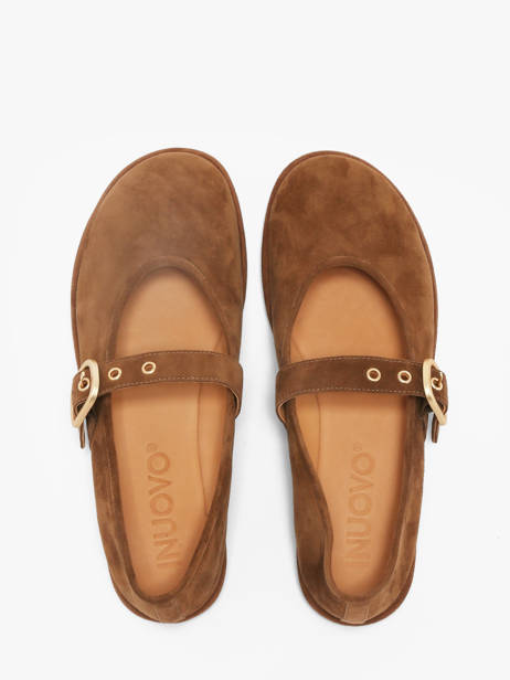 Ballerines Avec Brides En Cuir Inuovo Marron accessoires CT005KCN vue secondaire 3