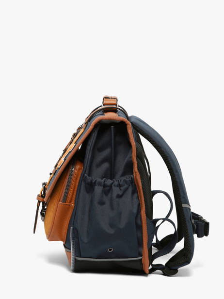 Satchel 2 Compartments Cameleon Blue vintage urban CA38 other view 3