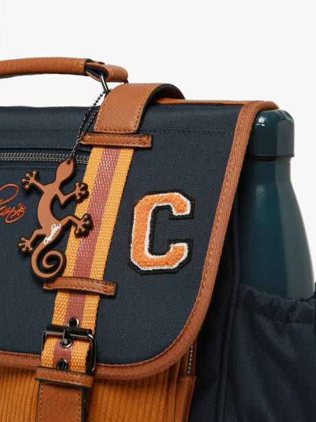 Satchel 2 Compartments Cameleon Blue vintage urban CA38 other view 6
