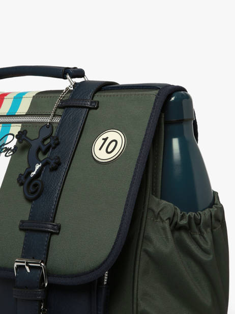 Satchel 3 Compartments Cameleon Blue vintage urban CA41 other view 6