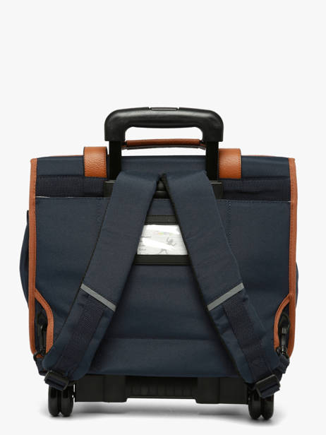 Wheeled Schoolbag 2 Compartments Cameleon Blue vintage urban CR38 other view 5