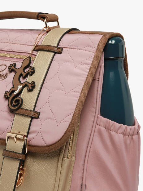 Satchel For Kids 2 Compartments Cameleon Brown vintage fantasy CA38 other view 6