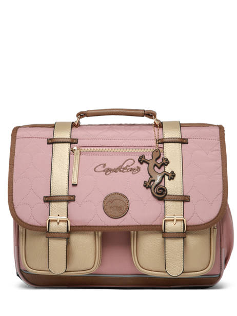 Satchel For Kids 2 Compartments Cameleon Brown vintage fantasy CA38 other view 7