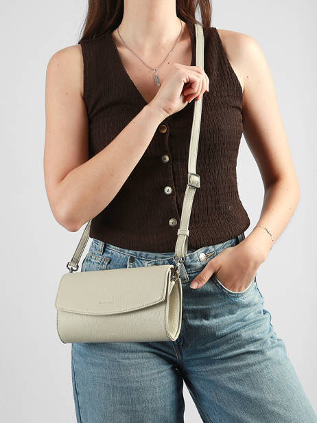 Leather Madrid Clutch With Shoulder Strap Hexagona Beige madrid 536554 other view 1