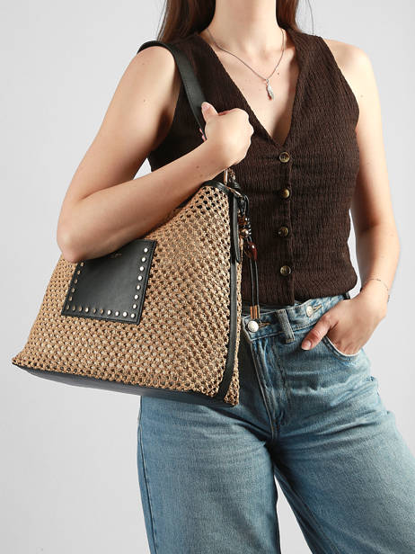 Sac Porté épaule St Tropez Paille Miniprix Marron st tropez C1102 vue secondaire 1