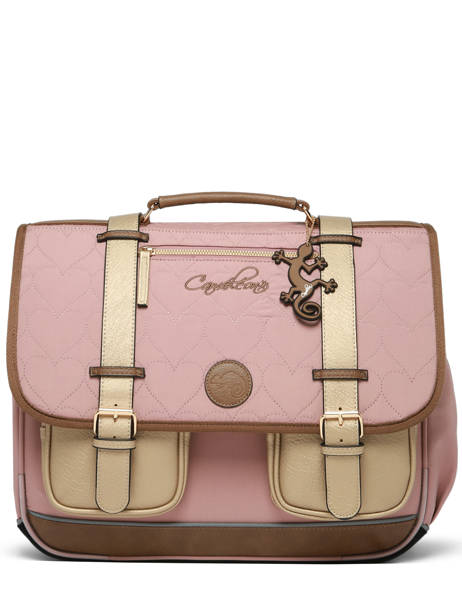 Satchel For Kids 3 Compartments Cameleon Pink vintage fantasy CA41 other view 7