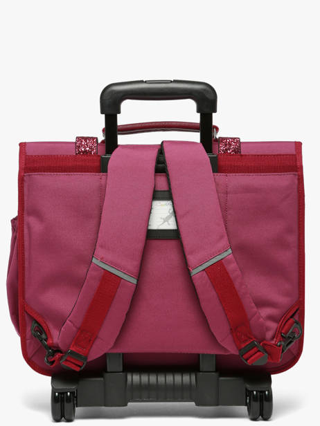 Cartable à Roulettes 3 Compartiments Vintage Fantasy Cameleon Violet vintage fantasy CR41 vue secondaire 3