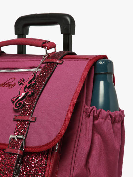 Cartable à Roulettes 3 Compartiments Vintage Fantasy Cameleon Violet vintage fantasy CR41 vue secondaire 5