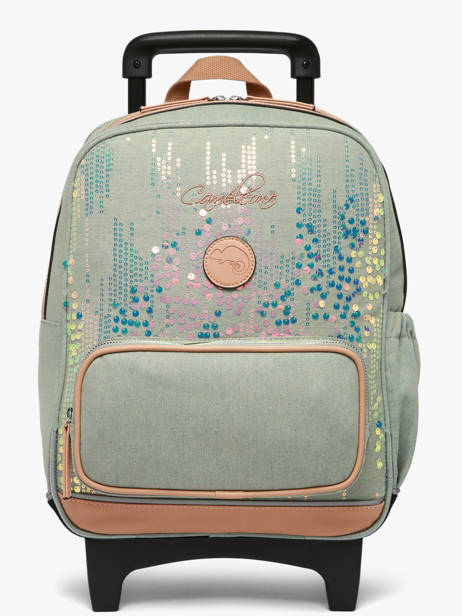 2-compartment Wheeled Schoolbag Vintage Fantasy Cameleon Green vintage fantasy SR40