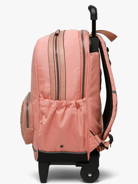 2-compartment Wheeled Schoolbag Cameleon Pink vintage fantasy SR40 other view 3