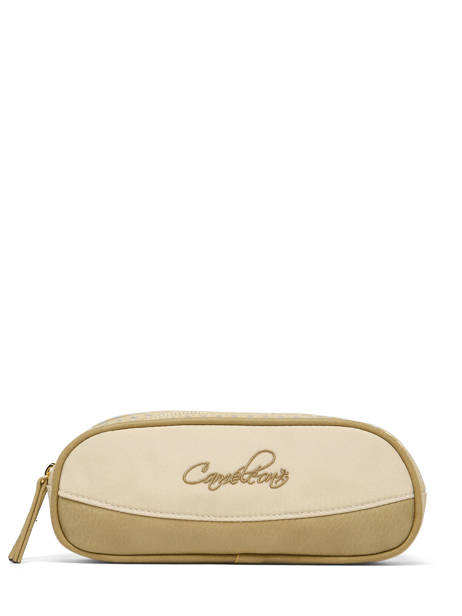 Pencil Case For Kids 2 Compartments Vintage Fantasy Cameleon Beige vintage fantasy TROU other view 3