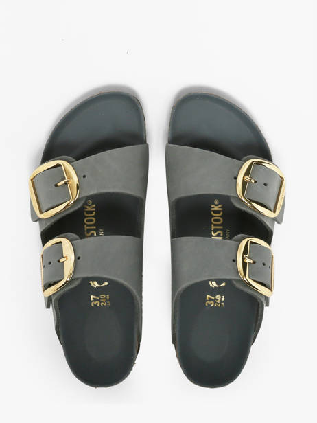 Slippers In Leather Birkenstock Gray accessoires 1032071 other view 4