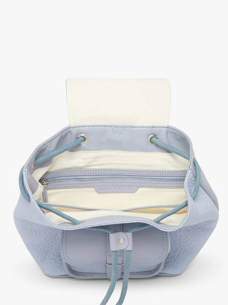Backpack Baroudeur Lavande Leather Paul marius Blue lavande BAROULAV other view 2