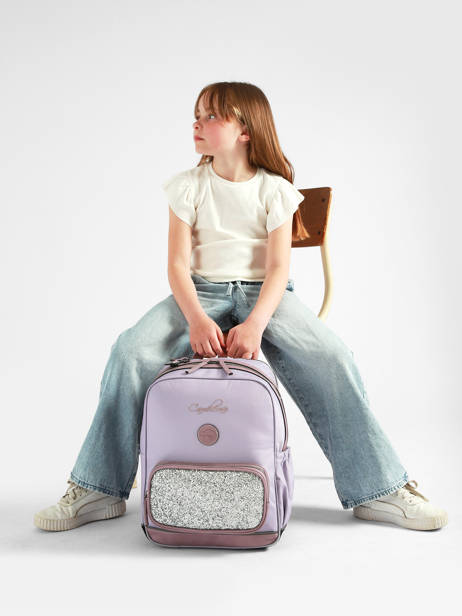 2-compartment Backpack Cameleon Violet vintage fantasy SO40 other view 2