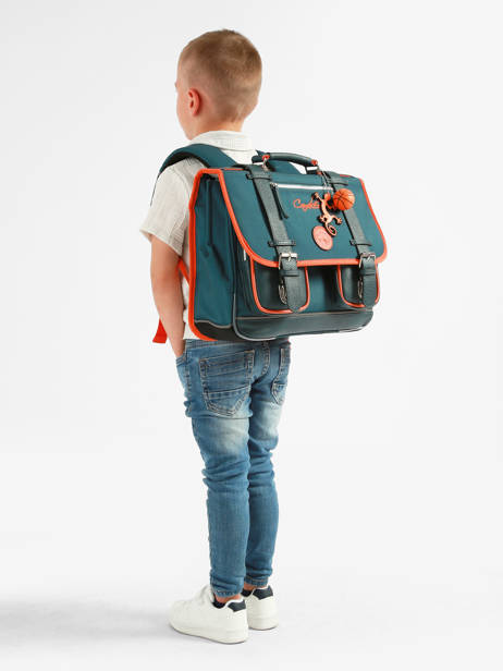 Satchel For Kids 2 Compartments Vintage Urban Cameleon Blue vintage urban CA35 other view 1