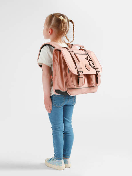 Cartable 2 Compartiments Cameleon Rose vintage color CA146Q vue secondaire 1