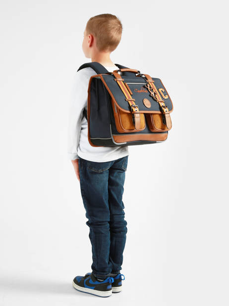 Satchel 2 Compartments Cameleon Blue vintage urban CA38 other view 1