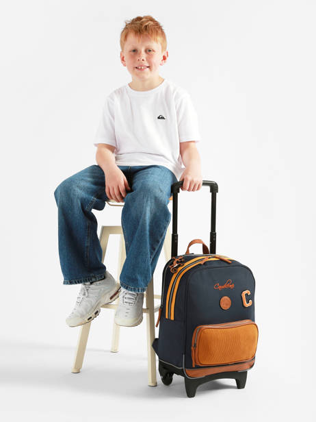 2-compartment Wheeled Schoolbag Vintage Urban Cameleon Blue vintage urban SR40 other view 1