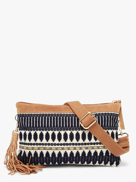 Shoulder Bag En-vau Cotton Les tropeziennes Blue en-vau TZ03 other view 3