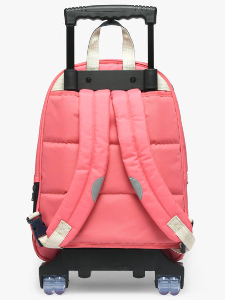 2-compartment Wheeled Schoolbag Tann's Pink les fantaisies f 73213 other view 3