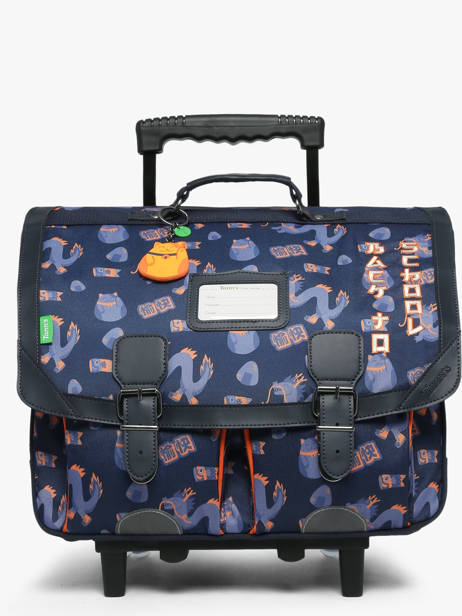 2-compartment Wheeled Satchel Tann's Blue les fantaisies g 43155