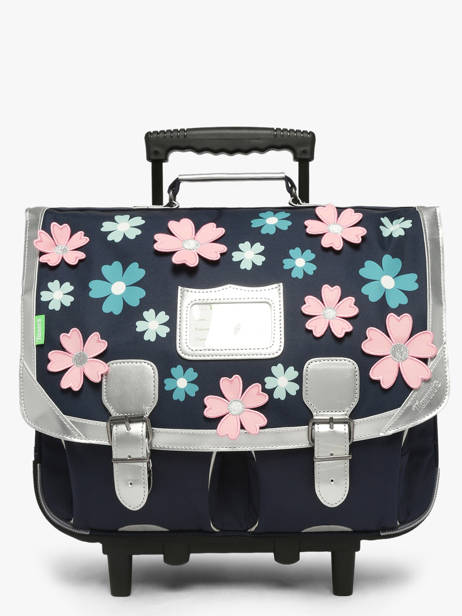 2-compartment Wheeled Satchel Tann's Blue les fantaisies f 43268