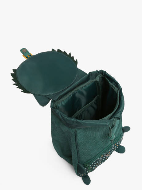 Mini Backpack Tann's Green ecole des tann's 645121 other view 2