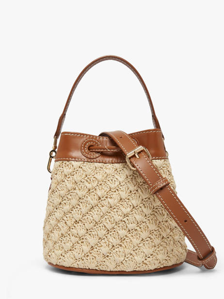Leather And Raffia Capucine Xs Crossbody Bag Paul marius Beige raphia CAPUXRAP other view 3