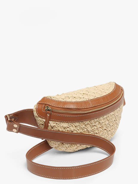 Belt Bag Leather And Raffia Paul marius Beige raphia BANANRAP other view 1