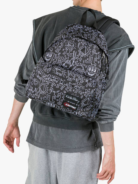 Day Pak'r Keith Haring 1 Compartment Backpack Eastpak Black pbg authentic PBG5BG4K other view 1