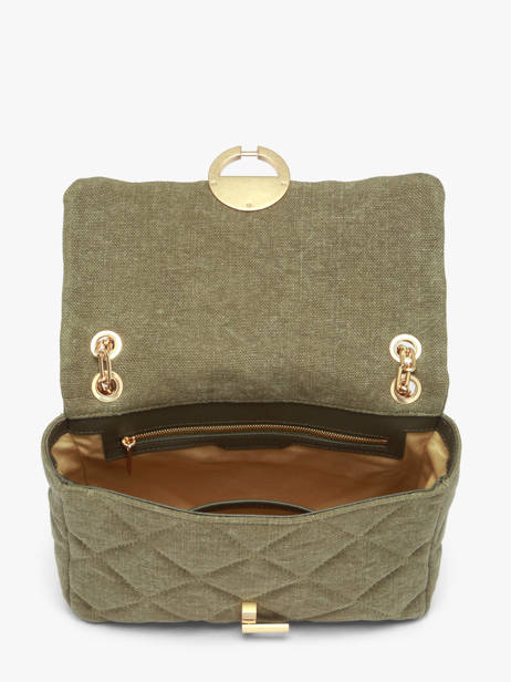 Grand Sac Bandoulière Moon En Lin Vanessa bruno Vert moon 70V40329 vue secondaire 4