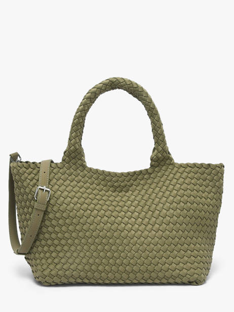 Satchel Tresse Nylon Knit & woven Green tresse M2581