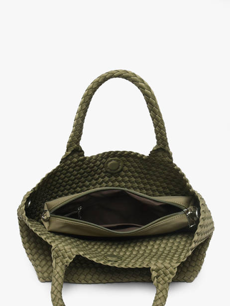 Satchel Tresse Nylon Knit & woven Green tresse M2581 other view 1