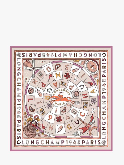 Longchamp Soie gots Scarf Pink