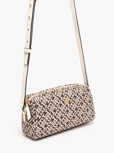 Sac Bandoulière Th Grace Polyester Recyclé Tommy hilfiger Marron th grace AW18864 vue secondaire 1