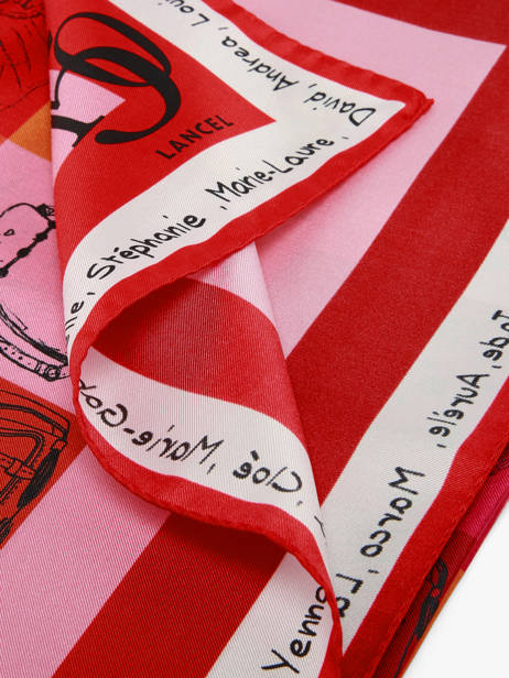 Scarf Lancel Red 150 ans A14215 other view 2