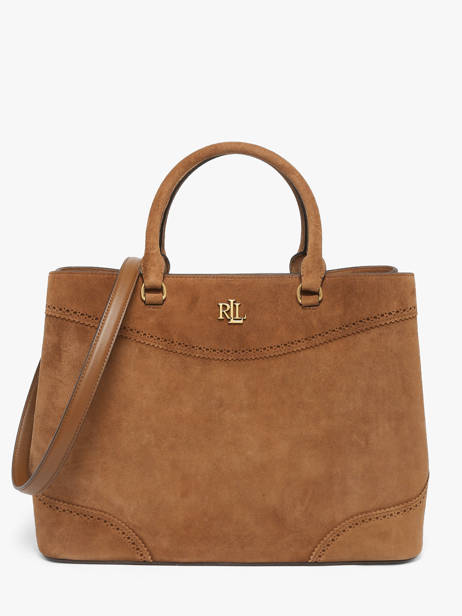 Sac Porté Main Dryden Cuir Lauren ralph lauren Marron dryden 31P15645
