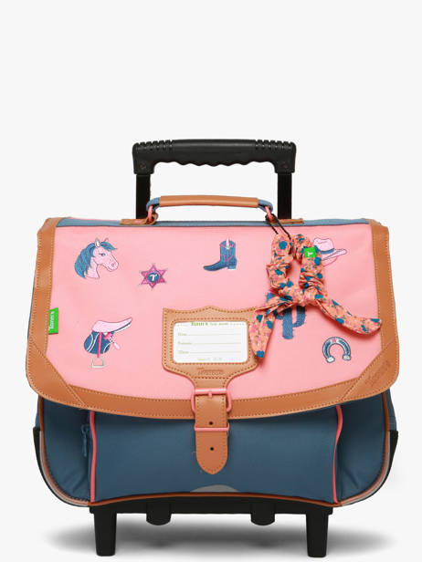 Cartable à Roulettes 2 Compartiments Tann's Rose les fantaisies f 42146