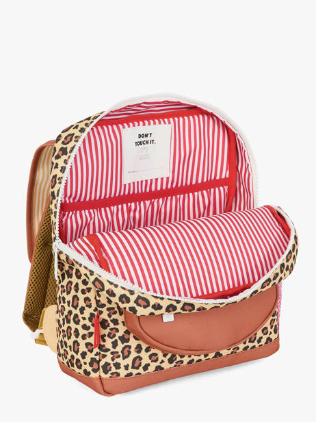 Backpack Hello hossy Brown cool kids S6 other view 3