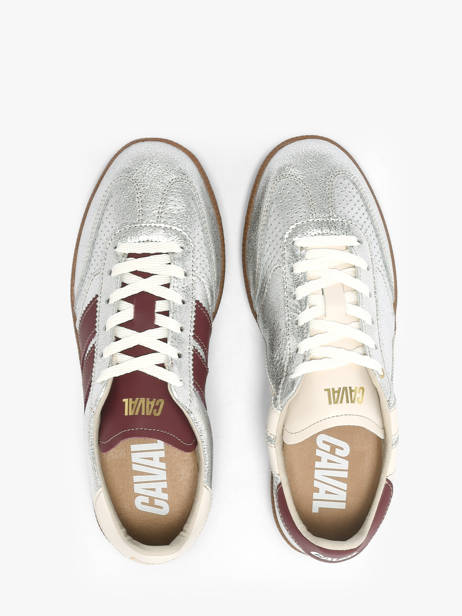 Sneakers In Leather Caval Silver women BAPULS2G other view 3