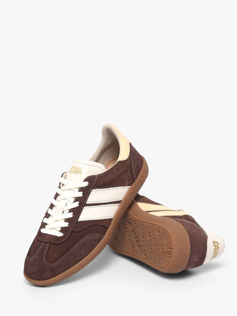 Sneakers In Leather Caval Brown women BAPULS1P other view 2