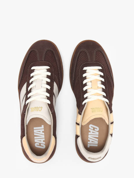 Sneakers In Leather Caval Brown women BAPULS1P other view 3