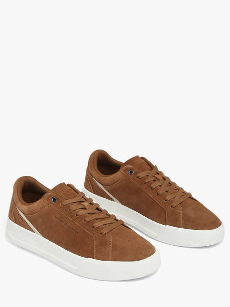 Sneakers In Leather Tommy hilfiger Brown men 5880GVQ other view 1