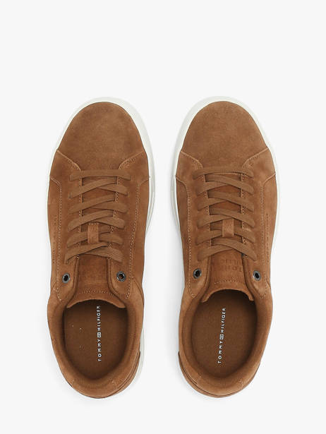 Sneakers In Leather Tommy hilfiger Brown men 5880GVQ other view 3
